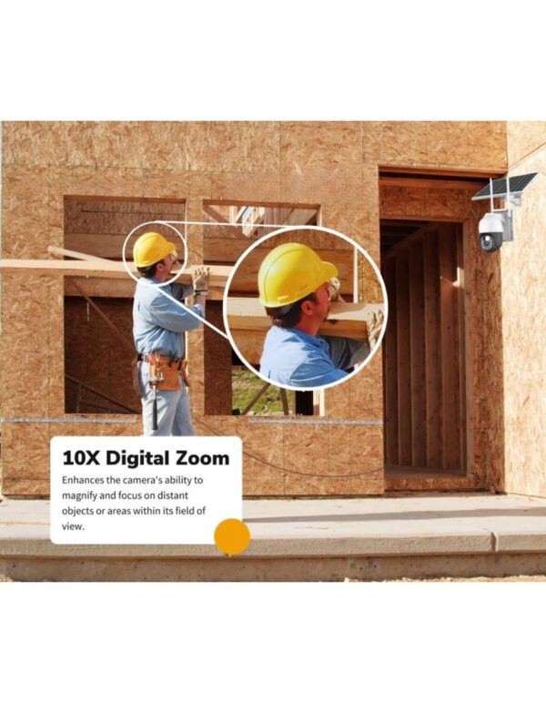 CCTV 4G Sim Solar Powered 360° View Camera Solar Panel TwoWay Audio Night Vision Security Came